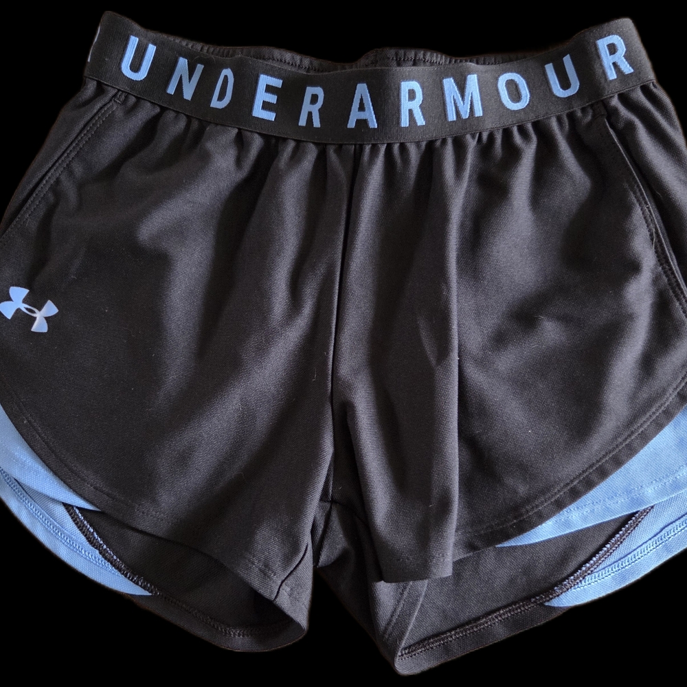 Under Armour Women's Athletic Shorts in Black and Blue